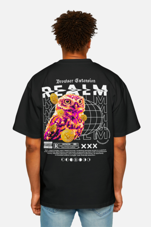 Realm – Oversized Black T-Shirt